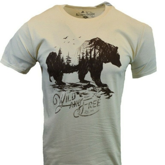 Other - Bear Wild and Free Outdoors Wildlife Camping Tee